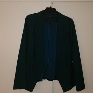 EUC Torrid Teal Open Front Blazer